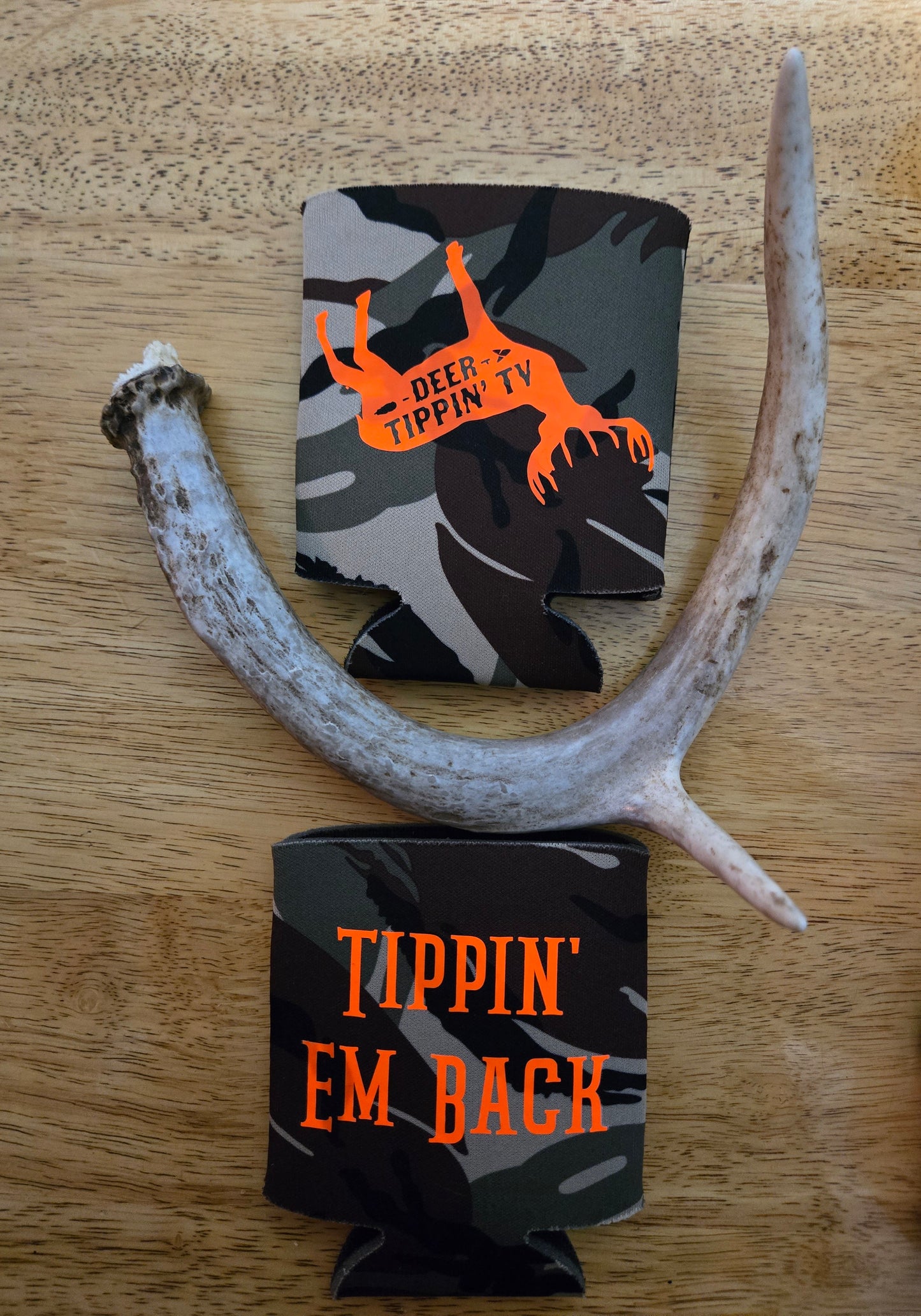 Camo Koozie "TIPPIN' EM BACK"