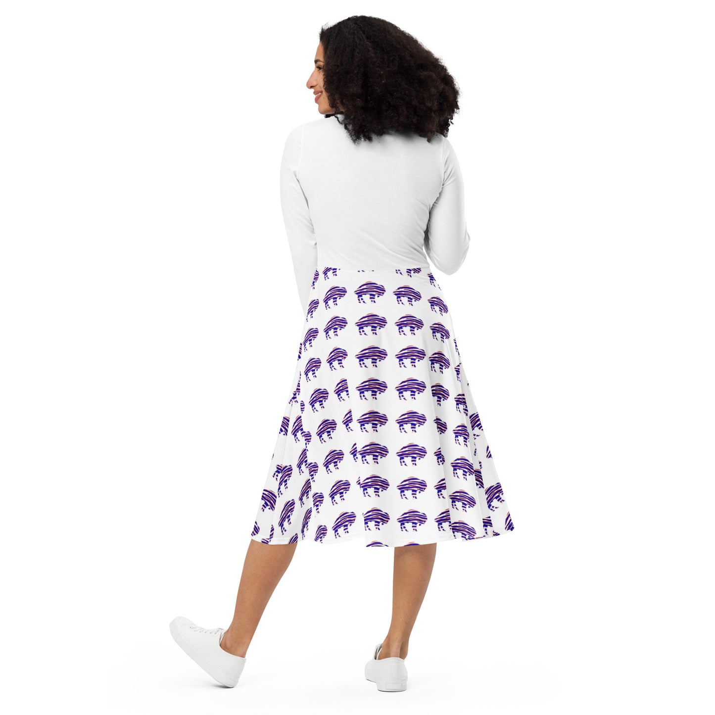 "Bills Love" long sleeve midi dress