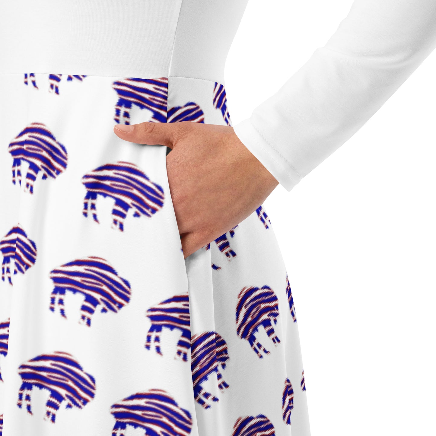"Bills Love" long sleeve midi dress