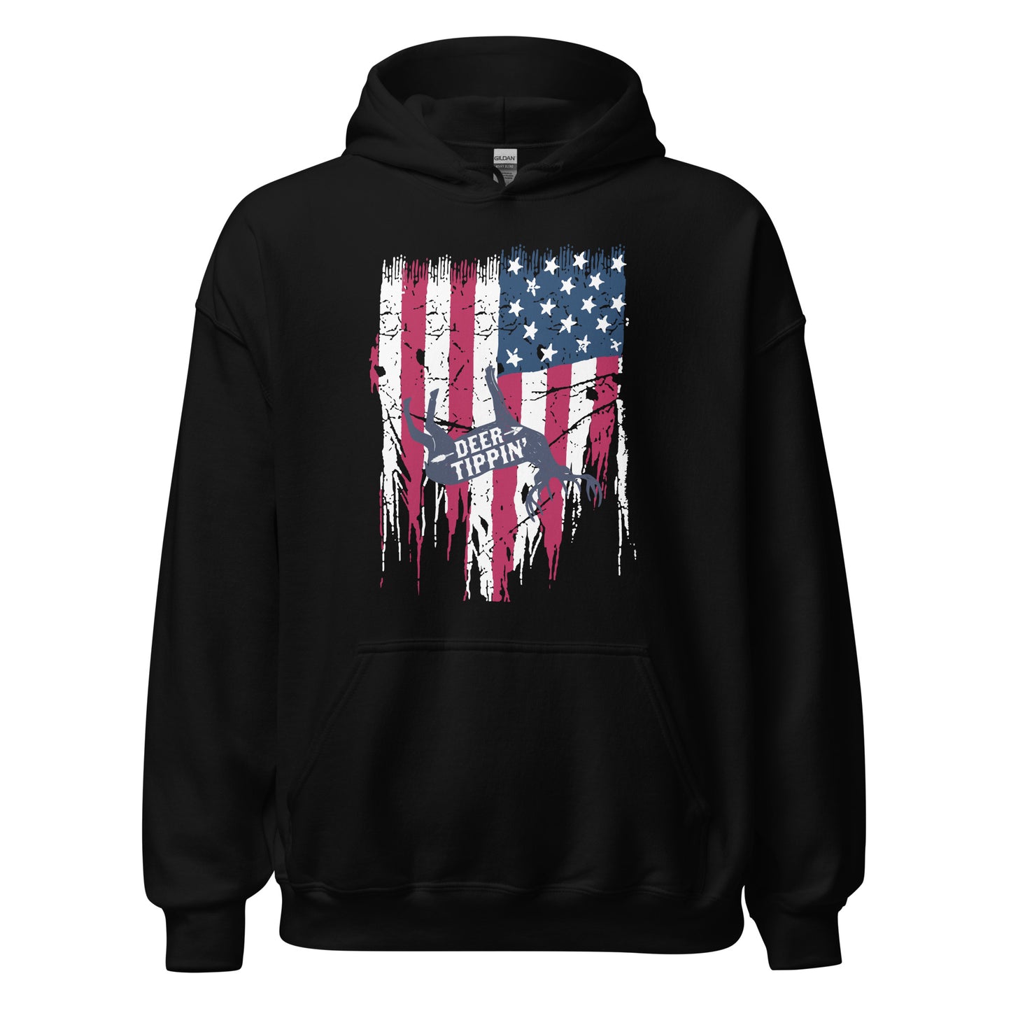 Unisex Hoodie "Deer Tippin' Flag"