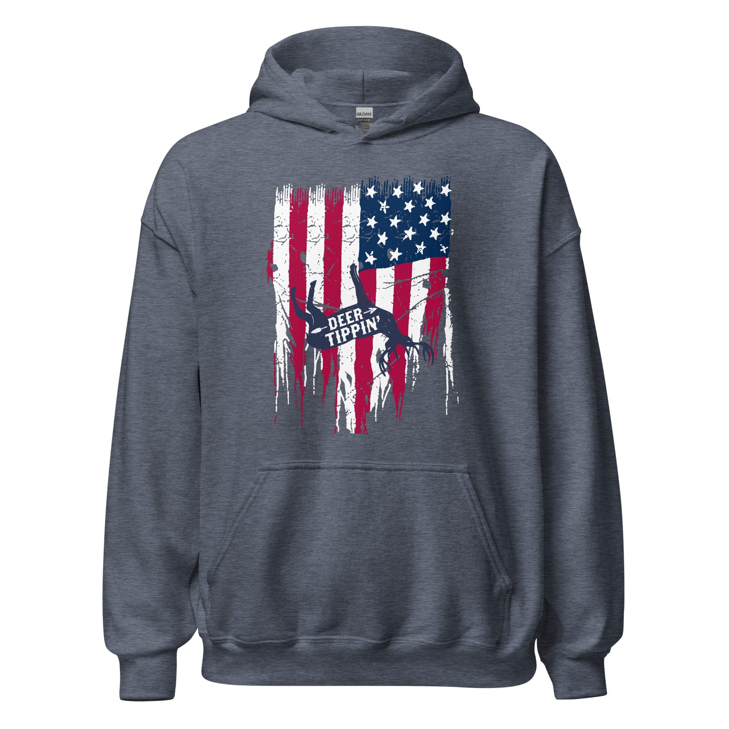 Unisex Hoodie "Deer Tippin' Flag"