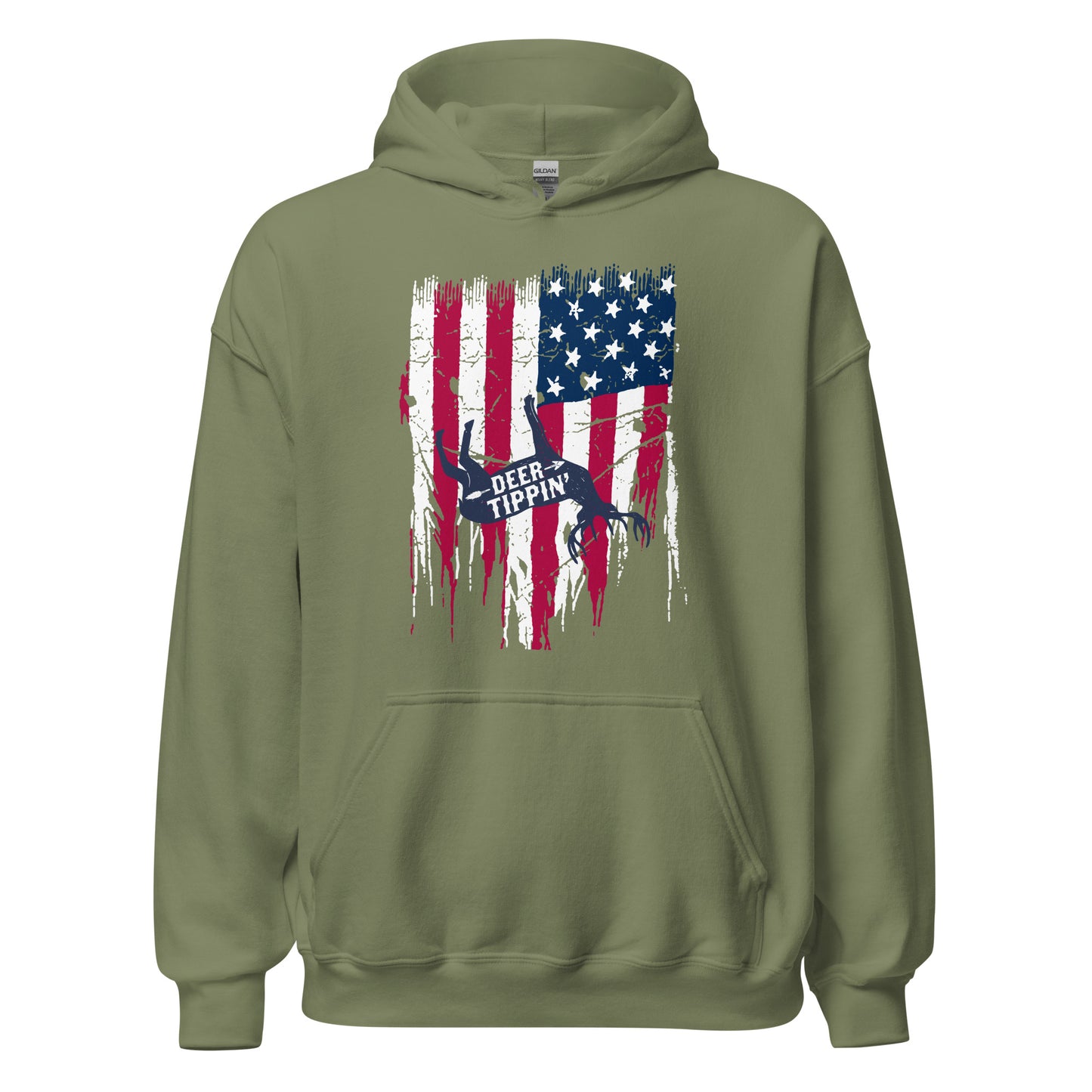 Unisex Hoodie "Deer Tippin' Flag"
