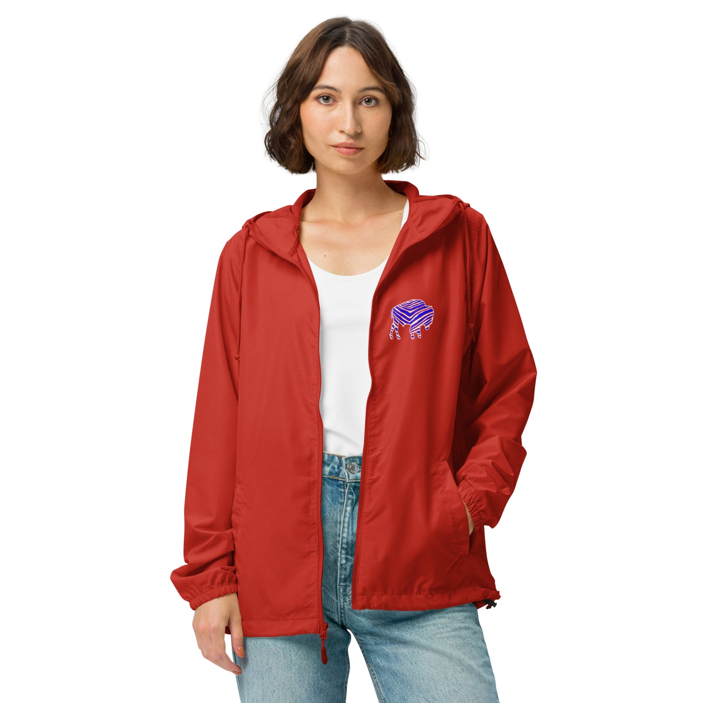 Unisex lightweight zip up windbreaker "Bills Love"