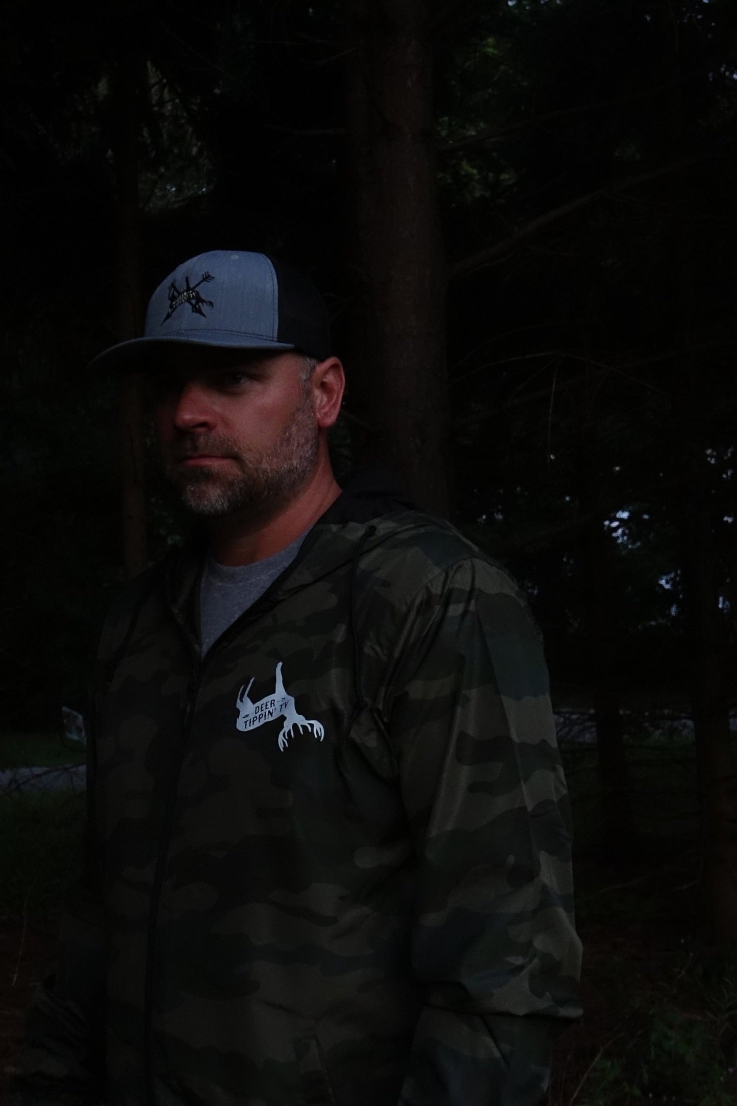 Light weight, water resistant windbreaker "Deer Tippin' TV"