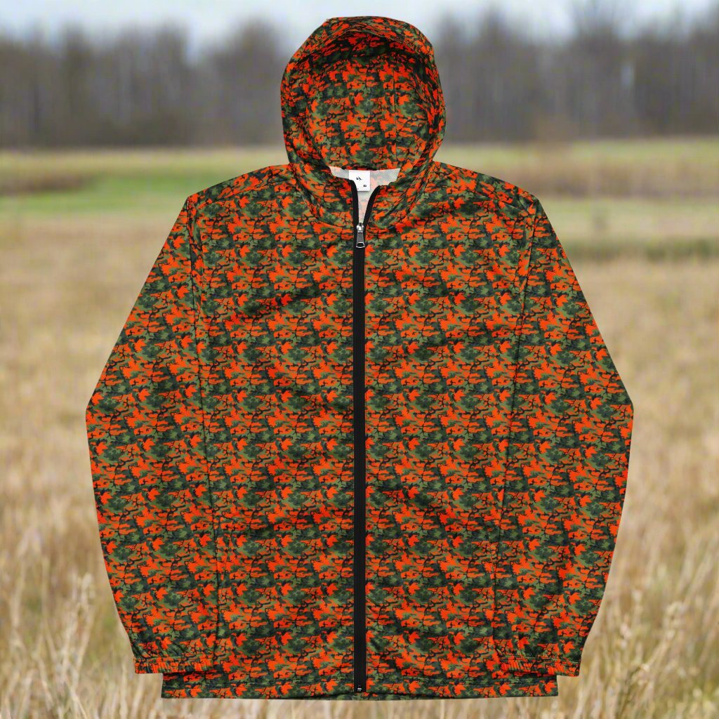 Deer Tippin' Windbreaker "Blaze Orange Camo"