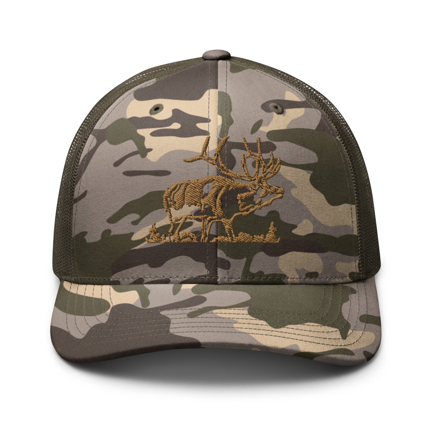 Camouflage trucker hat "Elk tippin"