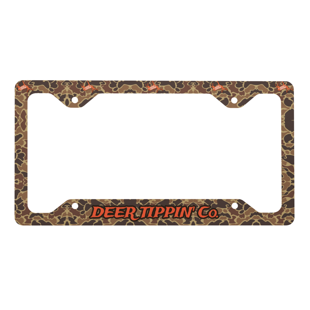 Deer Tippin' Camo License Plate