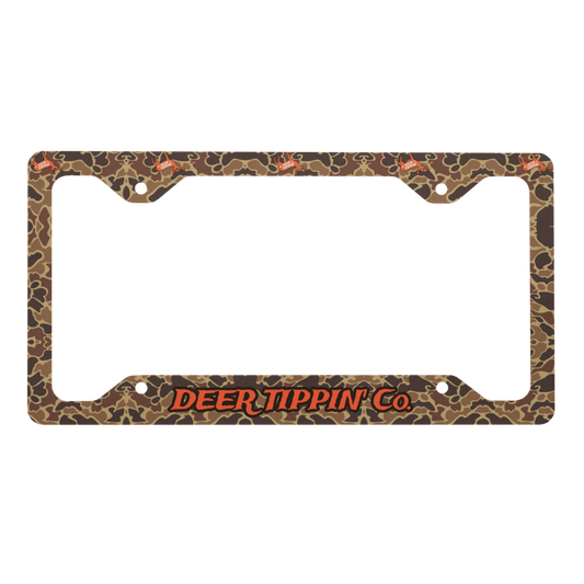 Deer Tippin' Camo License Plate