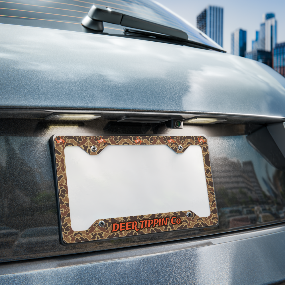 Deer Tippin' Camo License Plate