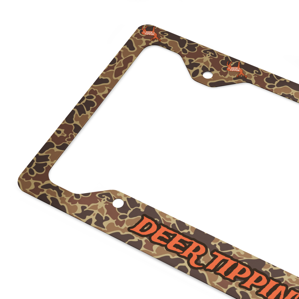Deer Tippin' Camo License Plate