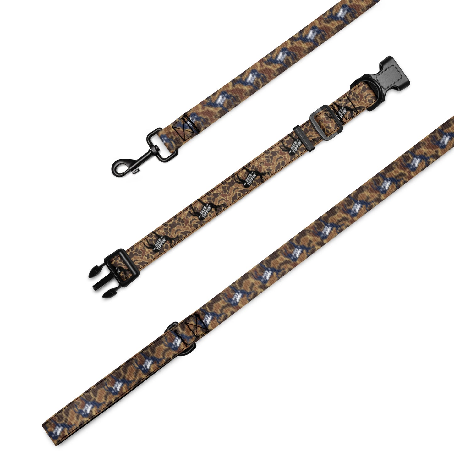 "Deer Tippin" Camo Pet collar & leash