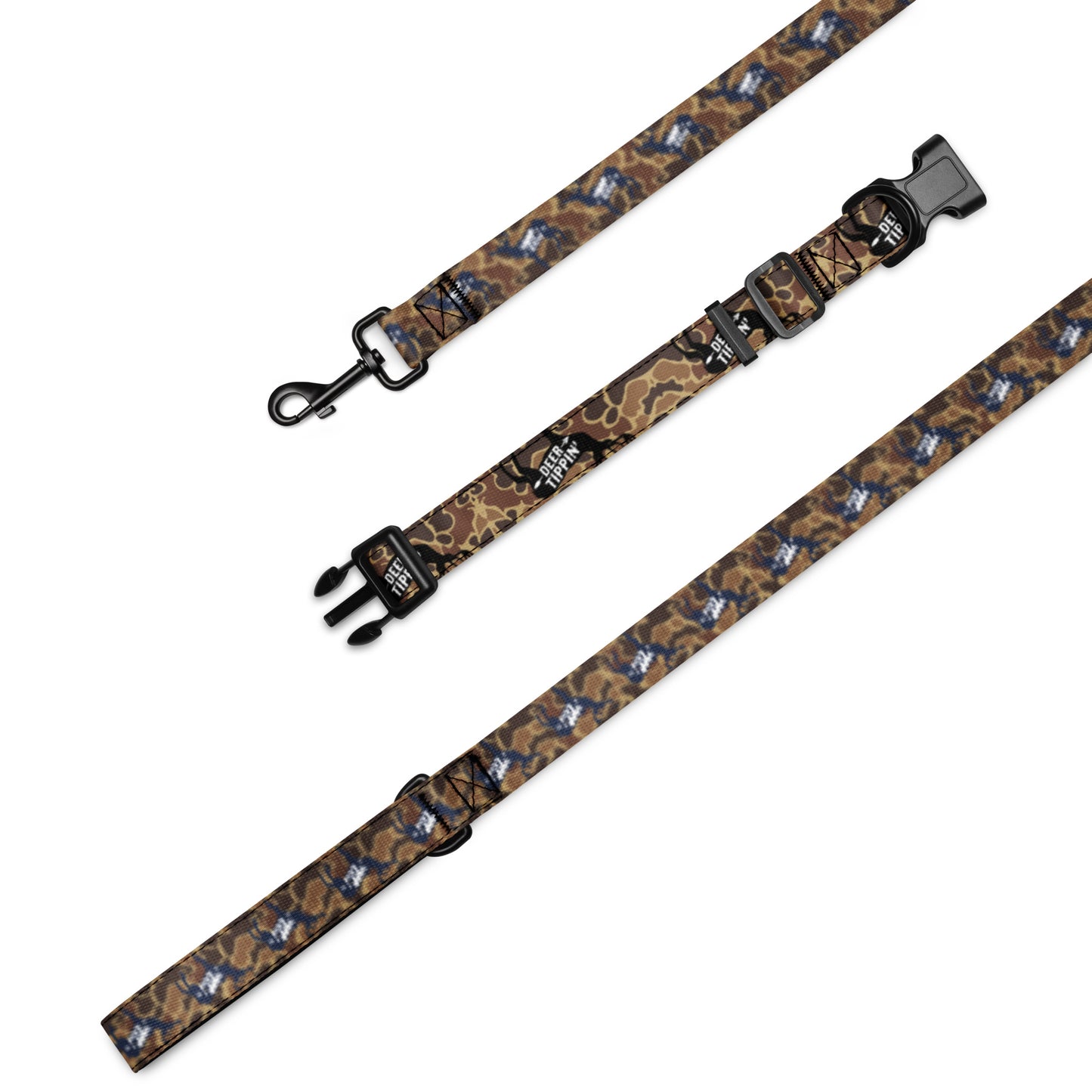 "Deer Tippin" Camo Pet collar & leash