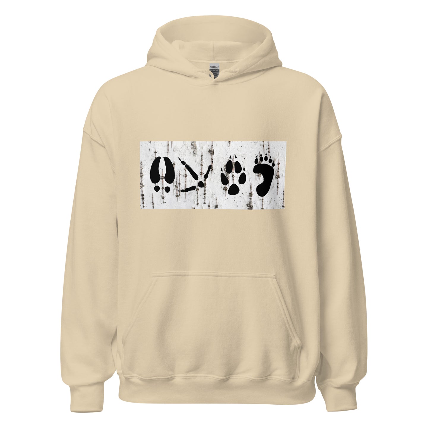 Deer Tippin' Hoodie " 4 Tracks Birch Bark"