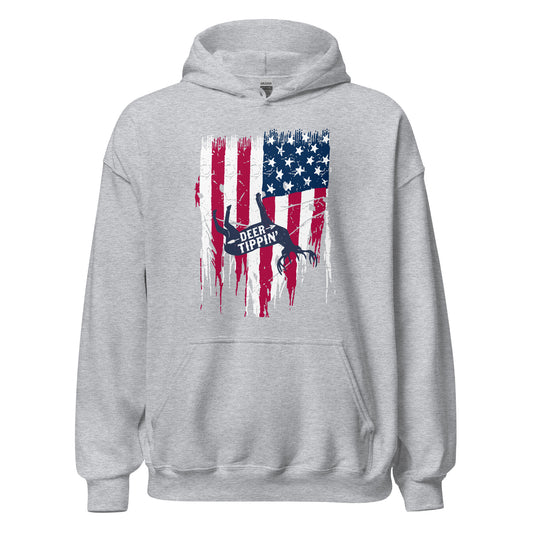 Unisex Hoodie "Deer Tippin' Flag"