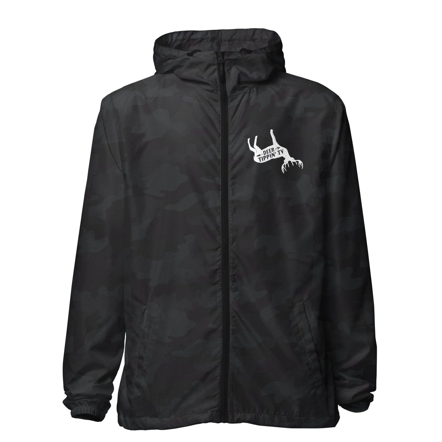 Light weight, water resistant windbreaker "Deer Tippin' TV"