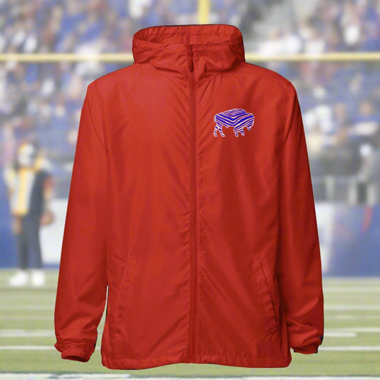 Unisex lightweight zip up windbreaker "Bills Love"