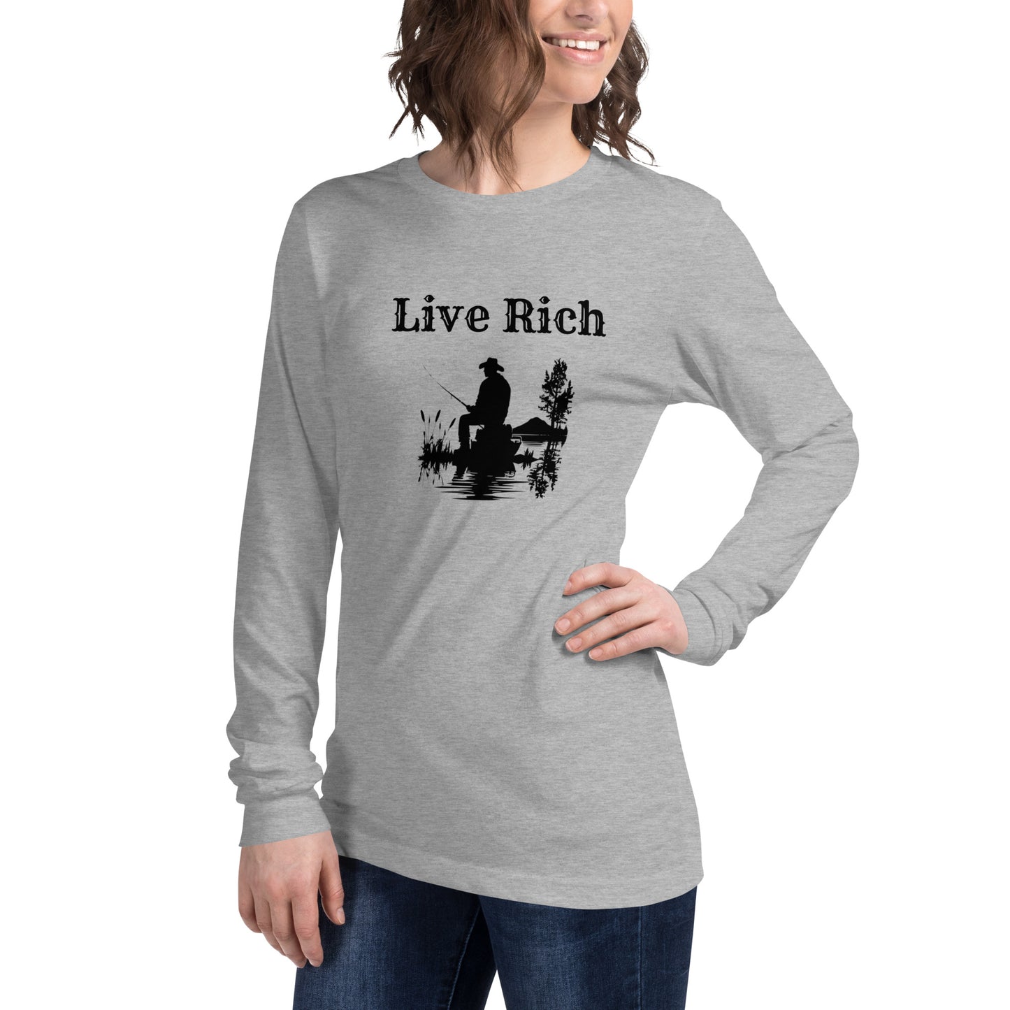 Unisex Long Sleeve Tee "Live Rich"