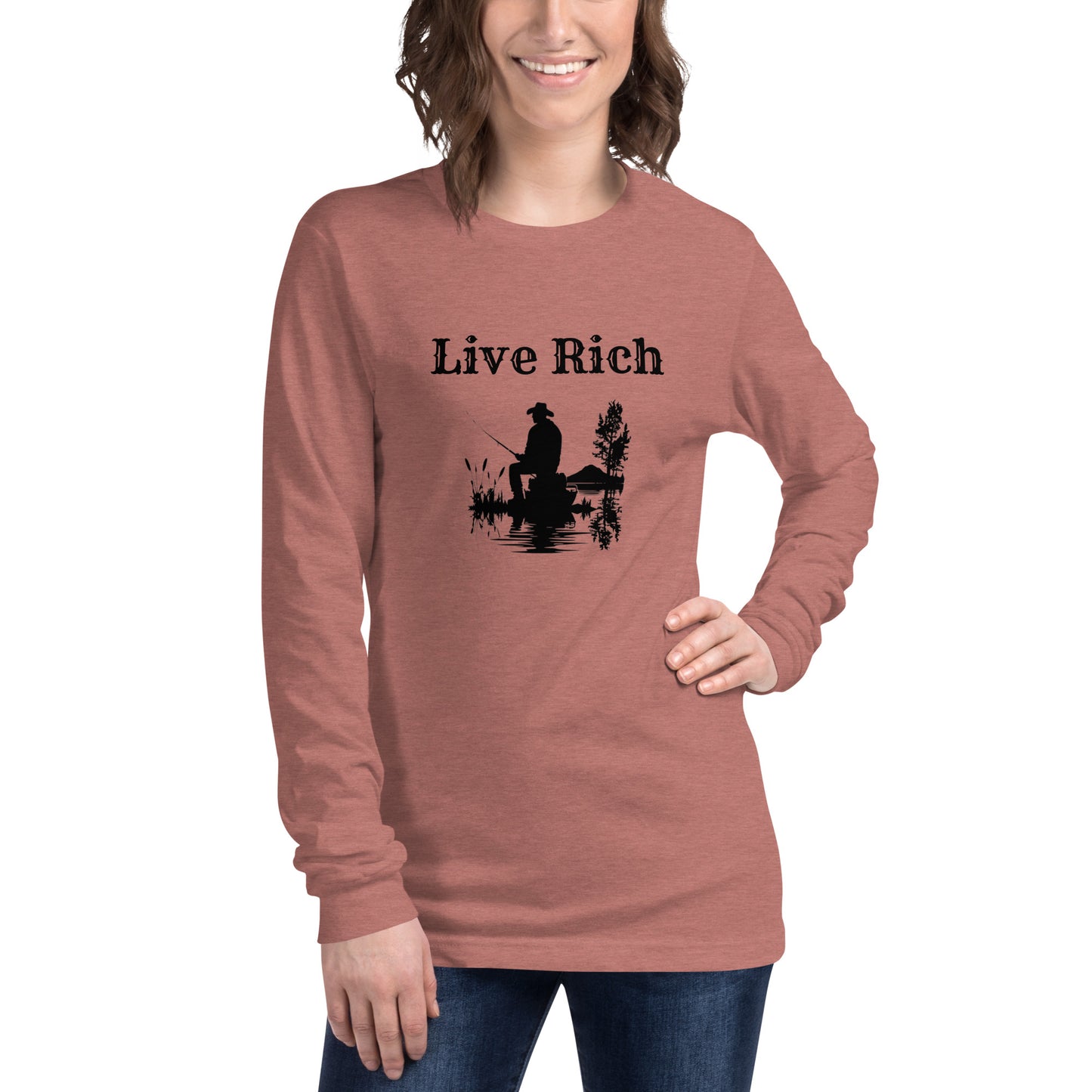 Unisex Long Sleeve Tee "Live Rich"