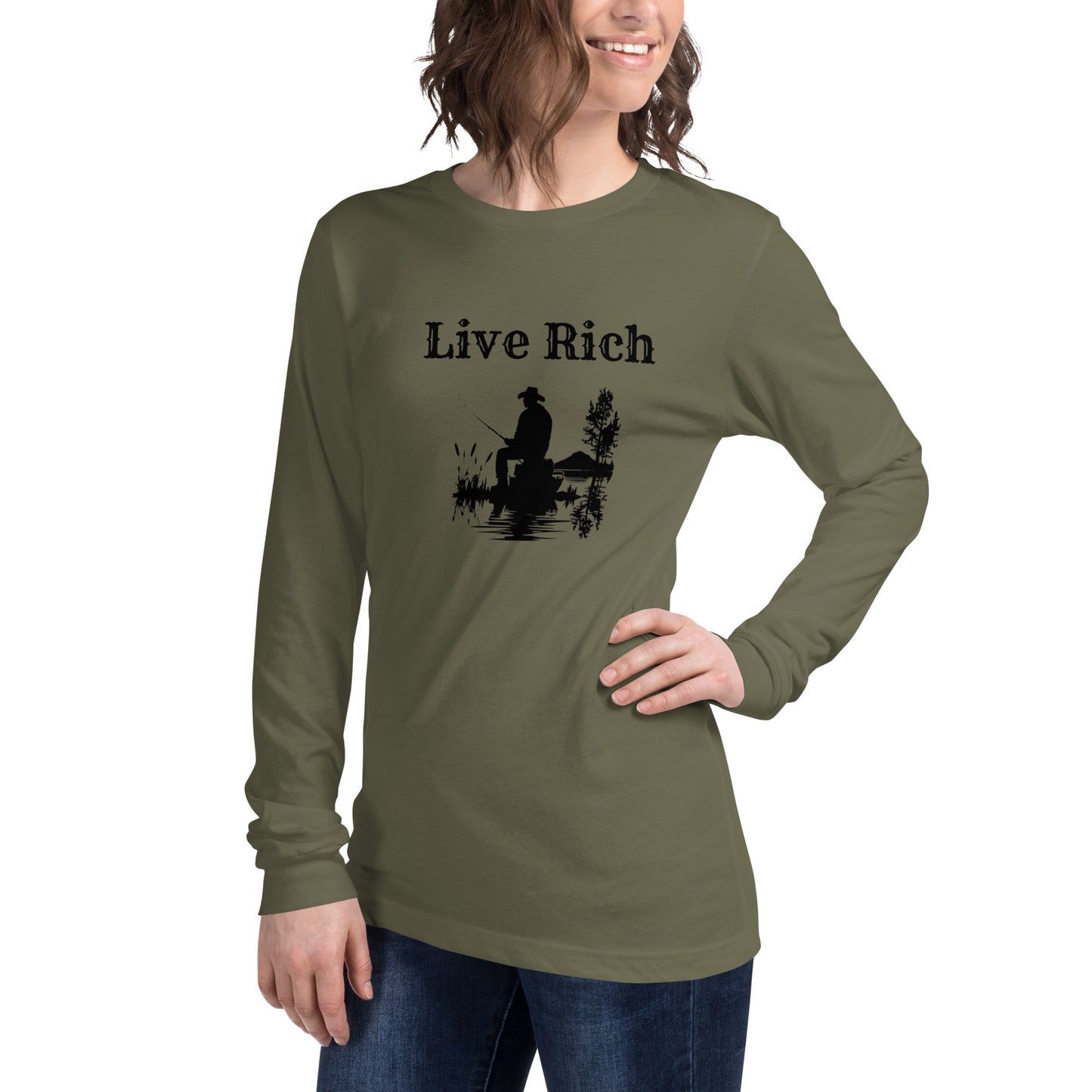 Unisex Long Sleeve Tee "Live Rich"