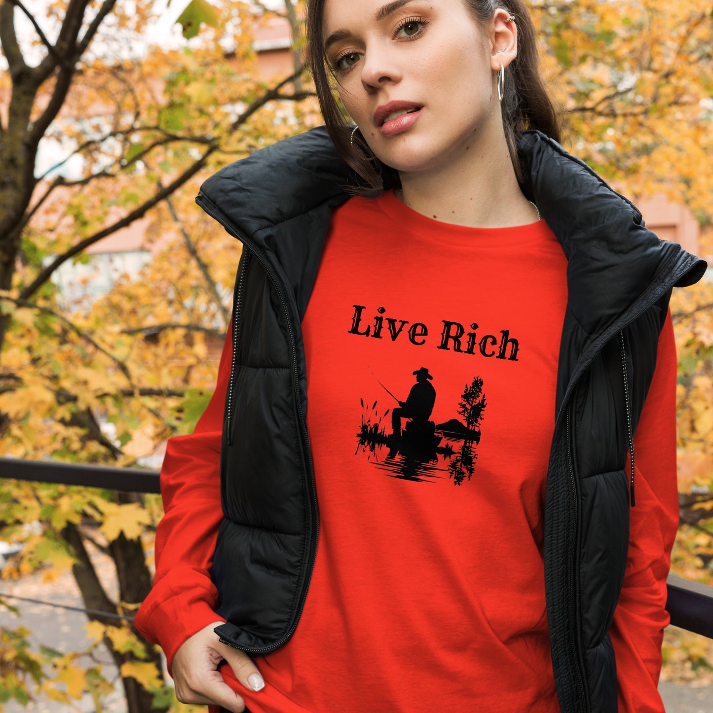 Unisex Long Sleeve Tee "Live Rich"