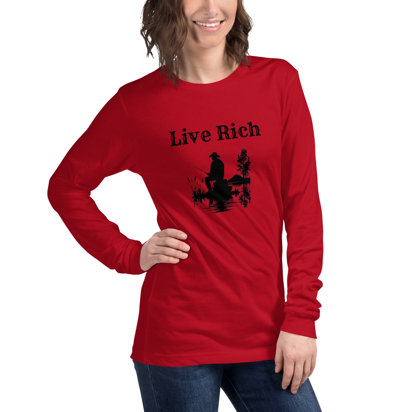 Unisex Long Sleeve Tee "Live Rich"