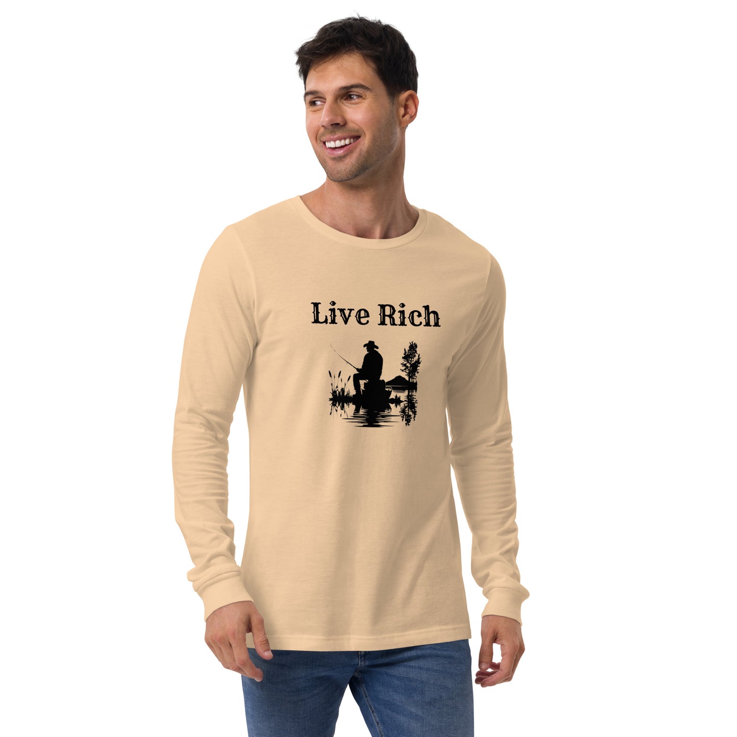 Unisex Long Sleeve Tee "Live Rich"