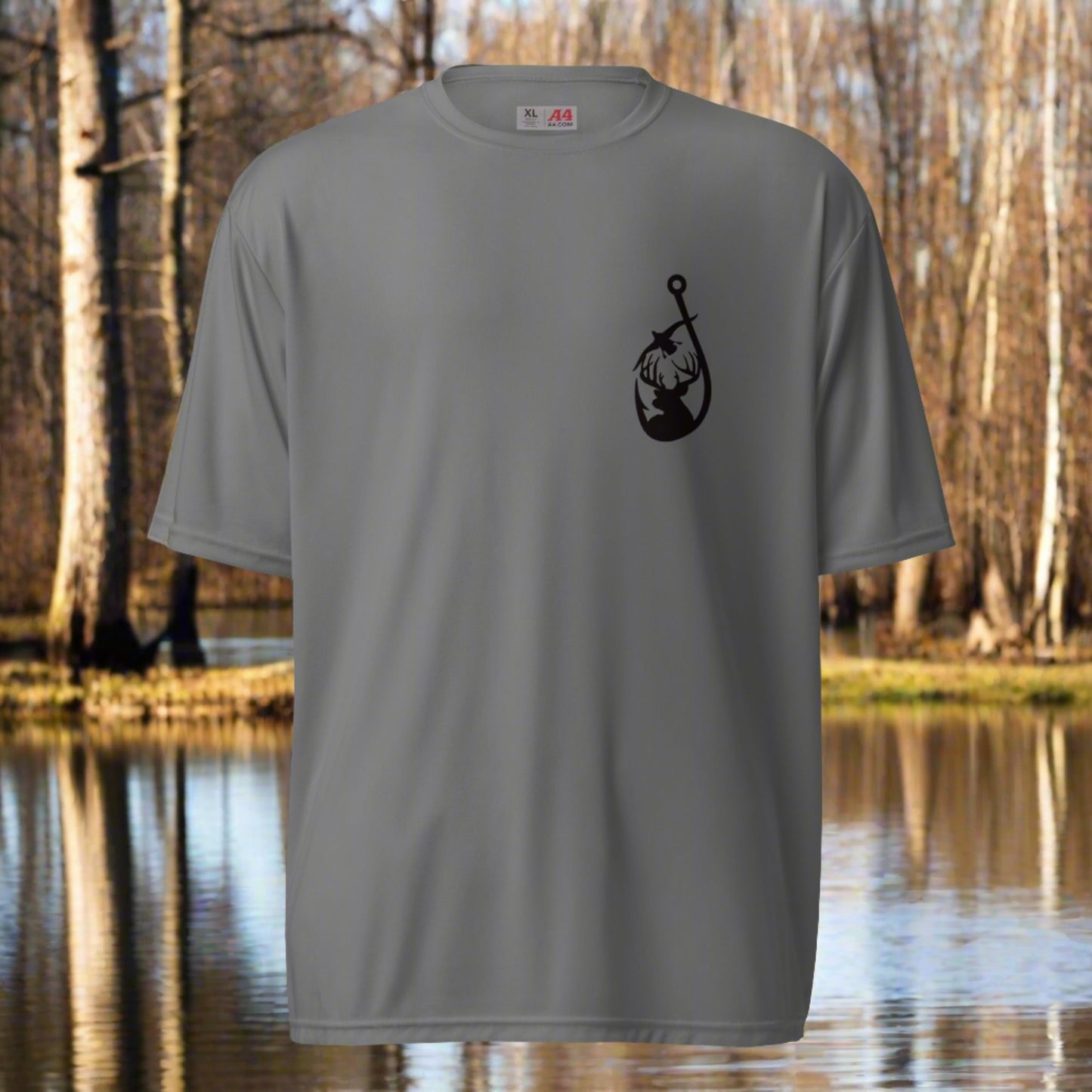 "Hooks, Bucks, and Ducks" Unisex performance crew neck t-shirt