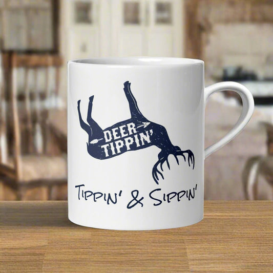 "Tippin' & Sippin'" White glossy mug