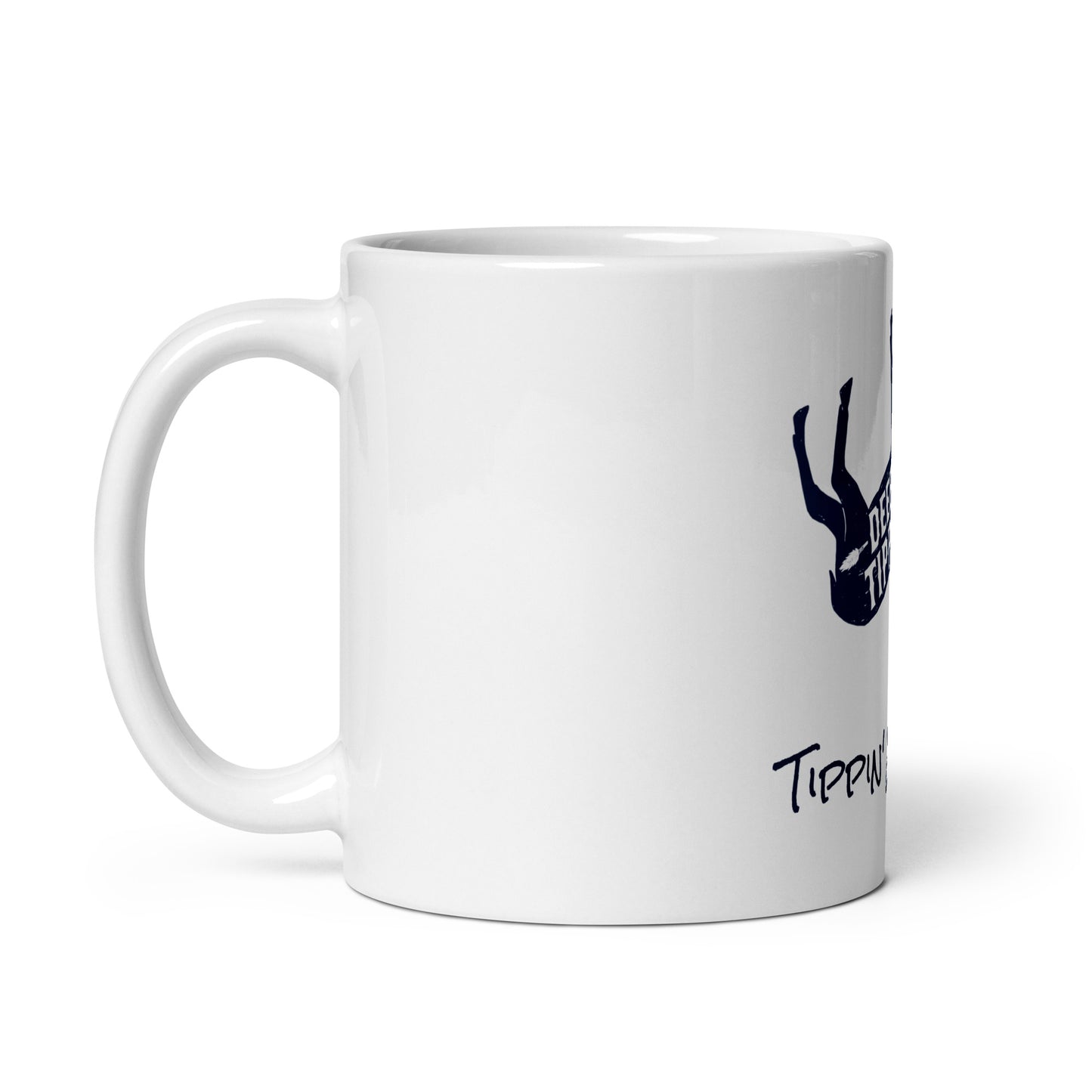 "Tippin' & Sippin'" White glossy mug